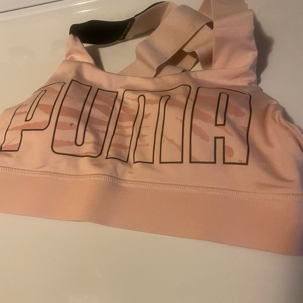 Pink puma sports bra